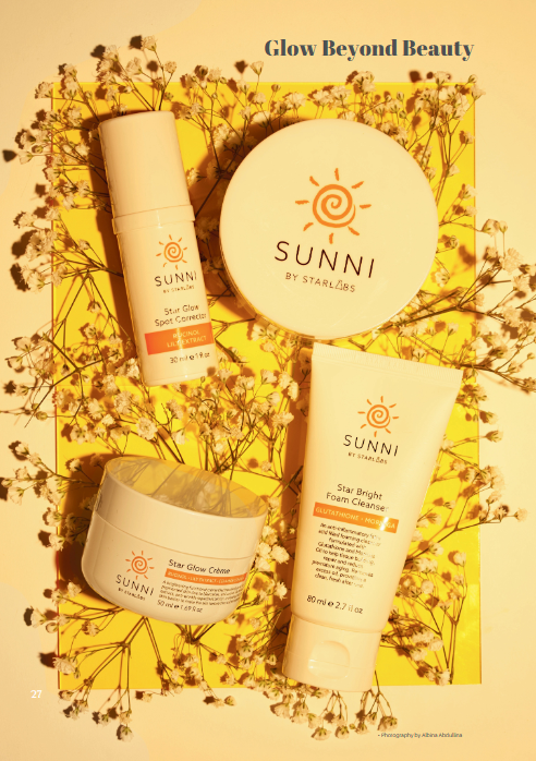 Sunni by Star Labs Skincare ad in Glas Mode Magazine